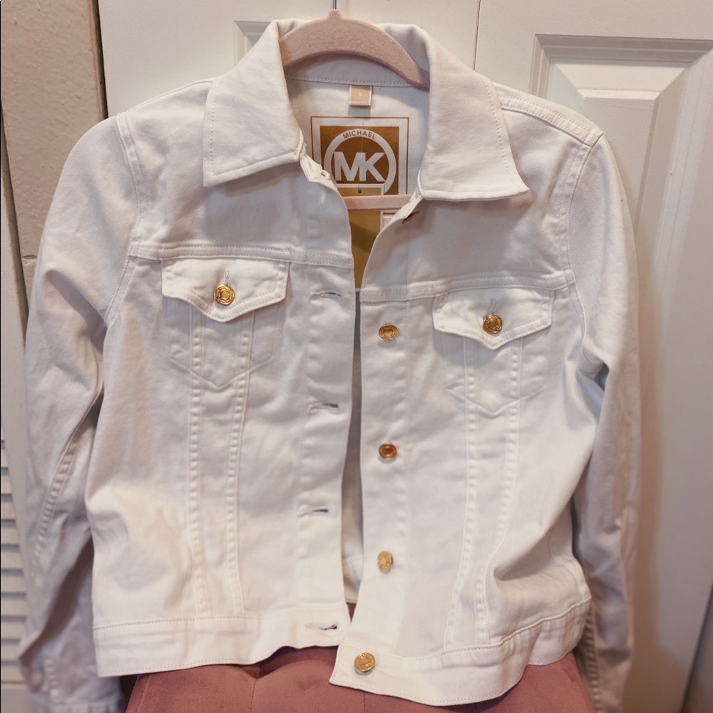 Michael Kors | Jackets & Coats | Michael Kors White Denim Shrunken